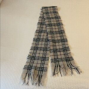 Burberry Plaid Fringe Scarf